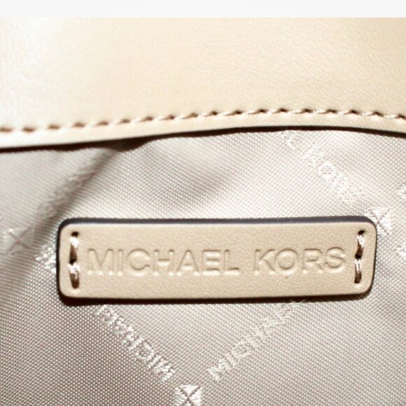 NWT Michael Kors Jet Set Travel Small Metallic Leather Crossbody - GOLD - Picture 8 of 12